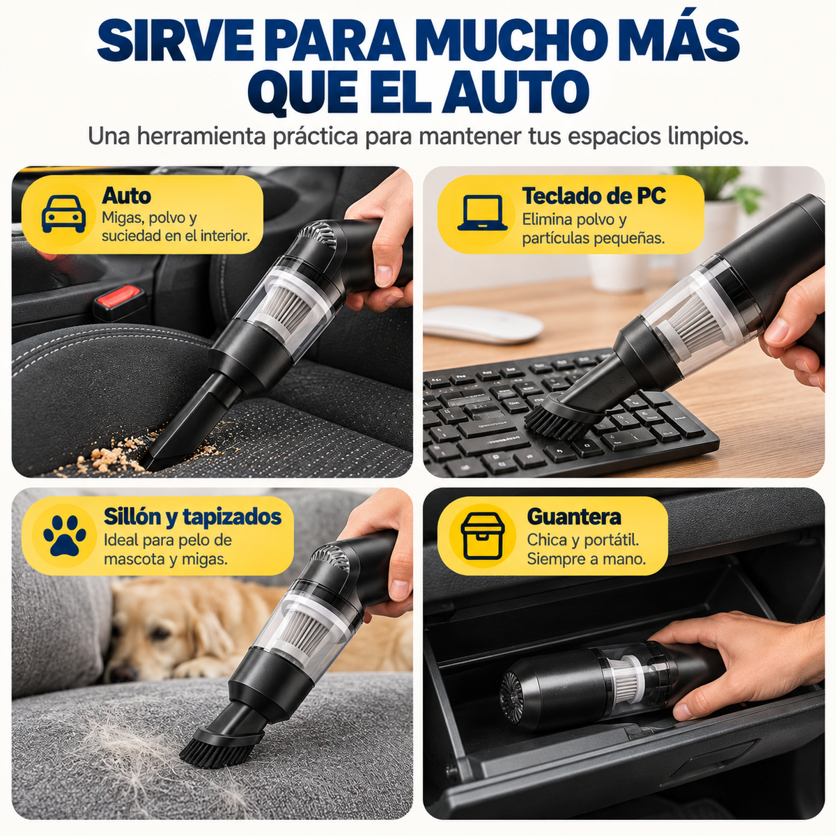 Sirve para mucho mas que el auto: teclado, sillon, tapizados y guantera