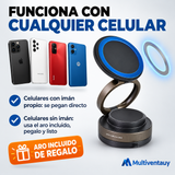 Soporte Magnético 360° para Celular — Ventosa al Vacío