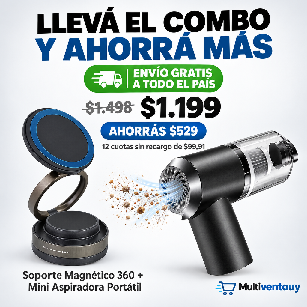 Soporte Magnético 360° para Celular — Ventosa al Vacío